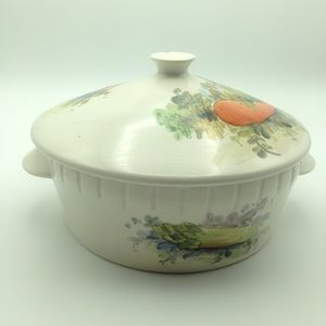 Hand painted Covered Dish Carrots